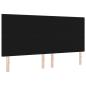 Preview: LED Kopfteil Schwarz 100 cm Stoff