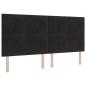 Preview: LED Kopfteil Schwarz 100 cm Samt