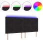 Preview: LED Kopfteil Schwarz 100 cm Samt