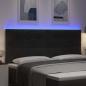 Preview: LED Kopfteil Schwarz 100 cm Samt