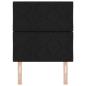 Preview: LED Kopfteil Rautenmuster Schwarz 80 cm Stoff