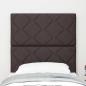 Preview: LED Kopfteil Rautenmuster Dunkelbraun 80 cm Stoff