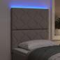 Preview: LED Kopfteil Rautenmuster Taupe 80 cm Stoff