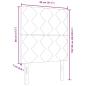 Preview: LED Kopfteil Rautenmuster Taupe 80 cm Stoff