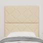 Preview: LED Kopfteil Rautenmuster Creme 80 cm Stoff