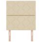 Preview: LED Kopfteil Rautenmuster Creme 80 cm Stoff