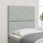 Preview: ARDEBO.de - LED Kopfteil Diamantblock Design Hellgrau 80 cm Samt