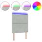 Preview: LED Kopfteil Diamantblock Design Hellgrau 80 cm Samt