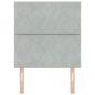 Preview: LED Kopfteil Diamantblock Design Hellgrau 80 cm Samt