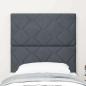 Preview: LED Kopfteil Diamantblock Design Dunkelgrau 80 cm Samt