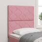 Preview: ARDEBO.de - LED Kopfteil Diamantblock Design Rosa 80 cm Velours