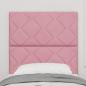 Preview: LED Kopfteil Diamantblock Design Rosa 80 cm Velours