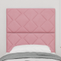 Preview: LED Kopfteil Diamantblock Design Rosa 80 cm Velours