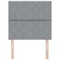 Preview: LED Kopfteil Rautenmuster Hellgrau 90 cm Stoff