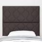 Preview: LED Kopfteil Rautenmuster Dunkelbraun 90 cm Stoff