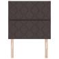Preview: LED Kopfteil Rautenmuster Dunkelbraun 90 cm Stoff