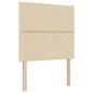 Preview: LED Kopfteil Rautenmuster Creme 90 cm Stoff