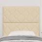 Preview: LED Kopfteil Rautenmuster Creme 90 cm Stoff