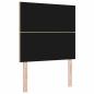 Preview: LED Kopfteil Rautenmuster Creme 90 cm Stoff