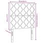 Preview: LED Kopfteil Rautenmuster Creme 90 cm Stoff