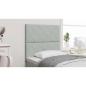 Preview: LED Kopfteil mit Diamantblockdesign, Hellgrau, 90 cm Samt