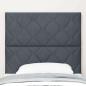 Preview: LED Kopfteil Diamantblocks Design Dunkelgrau 90 cm Samt