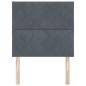 Preview: LED Kopfteil Diamantblocks Design Dunkelgrau 90 cm Samt