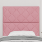 Preview: LED Kopfteil Diamantblöcke Design Rosa 90 cm Samt