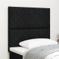 Preview: LED Kopfteil Schwarz 100 cm Stoff
