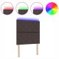 Preview: LED Kopfteil Rautenmuster Dunkelbraun 100 cm Stoff