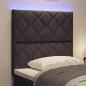 Preview: LED Kopfteil Braun 100 cm Stoff