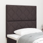 Preview: LED Kopfteil Braun 100 cm Stoff