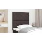 Preview: LED Kopfteil Braun 100 cm Stoff