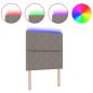Preview: LED Kopfteil Rautenmuster Taupe 100 cm Stoff