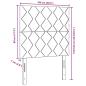Preview: LED Kopfteil Rautenmuster Taupe 100 cm Stoff