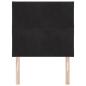 Preview: LED Kopfteil Diamantblock Design Schwarz 100 cm Samt