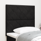 Preview: LED Kopfteil Diamantblock Design Schwarz 100 cm Samt