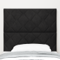 Preview: LED Kopfteil Diamantblock Design Schwarz 100 cm Samt