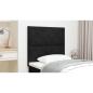 Preview: LED Kopfteil Diamantblock Design Schwarz 100 cm Samt