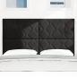 Preview: LED Kopfteil Diamantblock Design Schwarz 144 cm Samt
