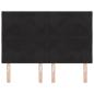 Preview: LED Kopfteil Diamantblock Design Schwarz 144 cm Samt