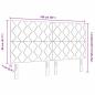 Preview: LED Kopfteil Rautenmuster Hellgrau 160 cm Stoff