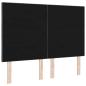 Preview: LED Kopfteil Rautenmuster Dunkelgrau 160 cm Stoff