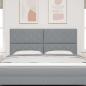 Preview: LED Kopfteil Rautenmuster Hellgrau 180 cm Stoff