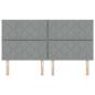 Preview: LED Kopfteil Rautenmuster Hellgrau 180 cm Stoff