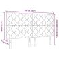Preview: LED Kopfteil Rautenmuster Hellgrau 180 cm Stoff
