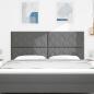 Preview: LED Kopfteil Rautenmuster Dunkelgrau 180 cm Stoff