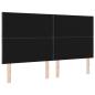 Preview: LED Kopfteil Rautenmuster Dunkelgrau 180 cm Stoff