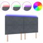 Preview: LED-Kopfteil Diamantblockdesign Dunkelgrau 180 cm Velvet