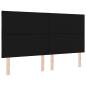 Preview: LED Kopfteil Diamantblock Design Schwarz 180 cm Samt